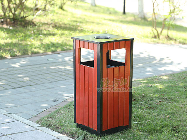 欣方圳鋼木垃圾桶 讓您感受自然田園風光